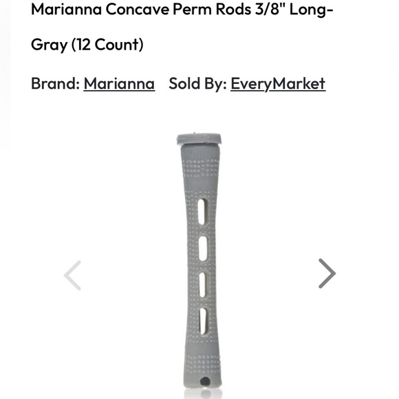 Mariana 4 packs of 12 concave perming rods for hair 3/8” long grey 48 total NEW - Picture 6 of 14